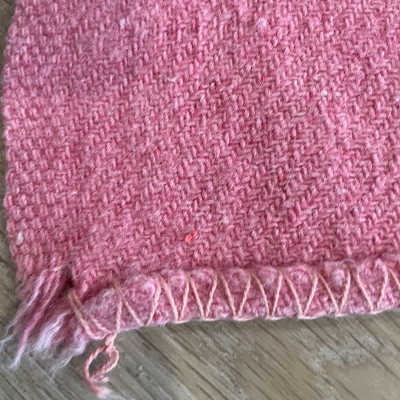 Vintage Pink Wool Blanket - Picture 5 of 6